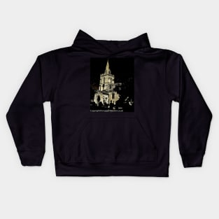 Weekley Church in Black and White, St Mary the Virgin Kids Hoodie